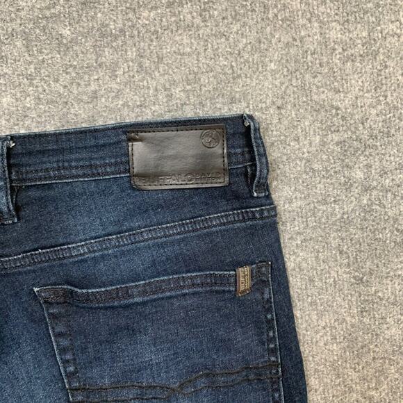 Buffalo David Bitton Jeans Mens 34 Blue Dark Wash Jackson Straight Stretch Denim - Picture 11 of 15